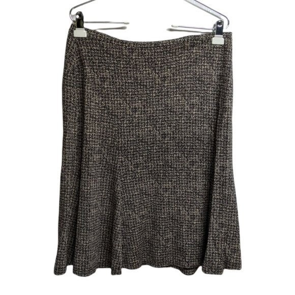 Talbots Skirt Medium Petites Textured Stretch Elastic Waistband Flare Hem M - Picture 1 of 7